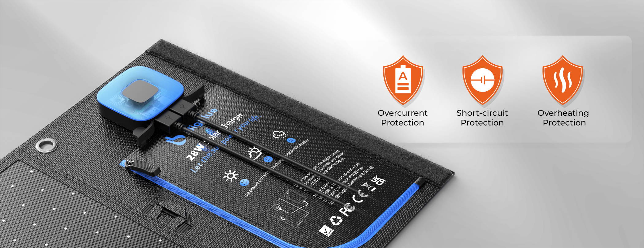 発電機・ポータブル電源 Big Blue 28W Solar Charger Amazon.com: BigBlue Portable Solar Charger 28W with Digital